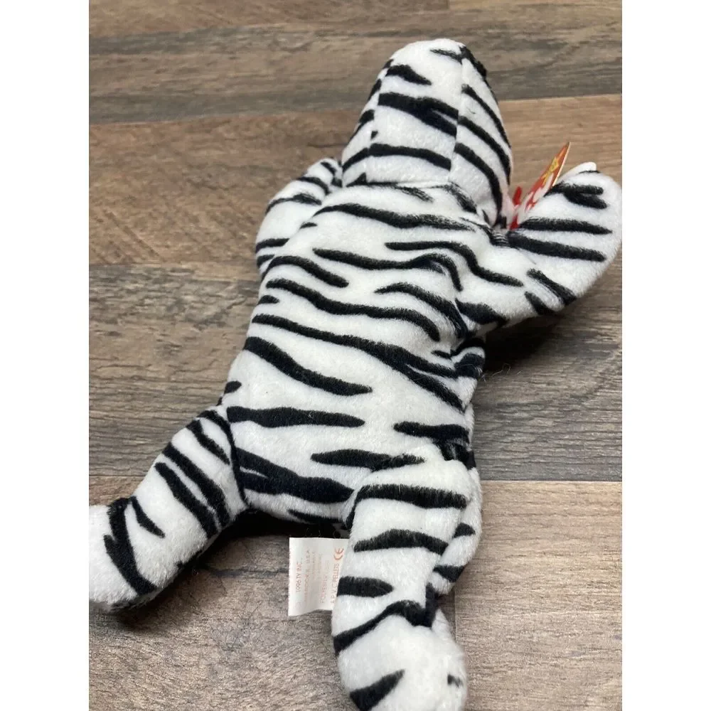 TY Beanie Baby - BLIZZARD the White Tiger (9 inch)‎